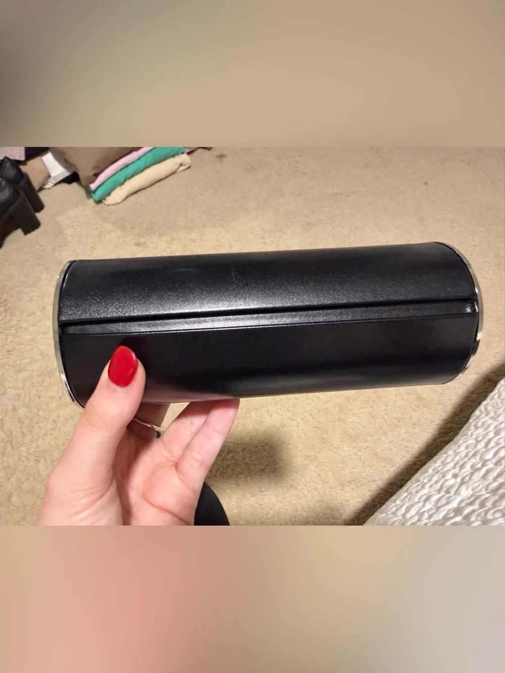 Bulgari Black and Cream Sunglasses Case